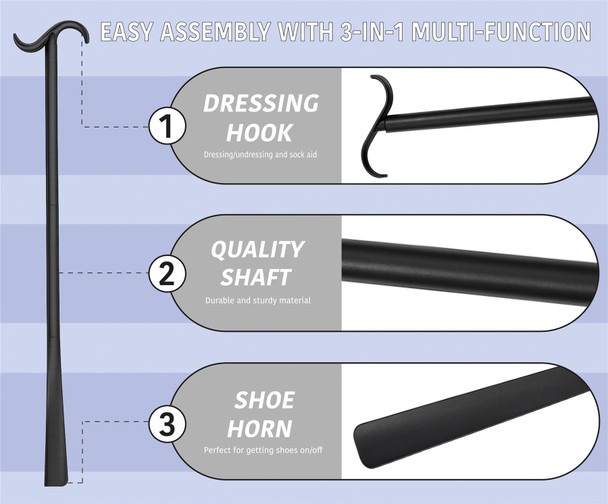 Extra Long Collapsible Shoe Horn Dressing Stick