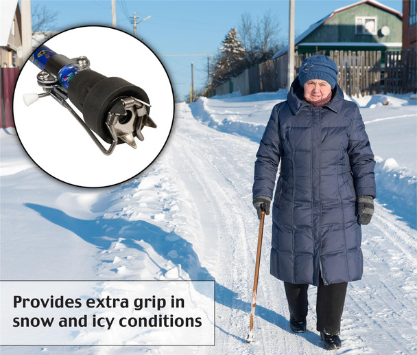 Ice Grip Claw for Walking Sticks Tube Diameter 16-27mm Retractable