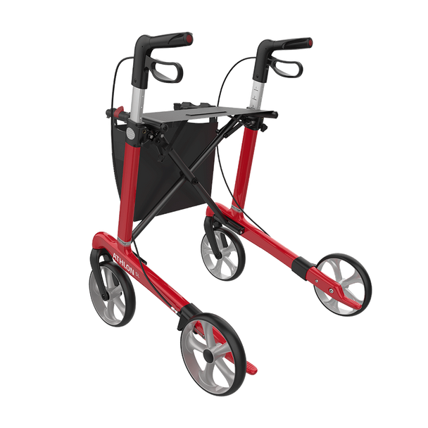 Red Large 62cm ATHLON SL / SERVER CF Carbon Ultralight Rollator Walker