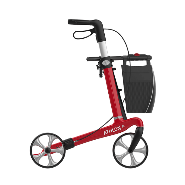 Red Large 62cm ATHLON SL / SERVER CF Carbon Ultralight Rollator Walker
