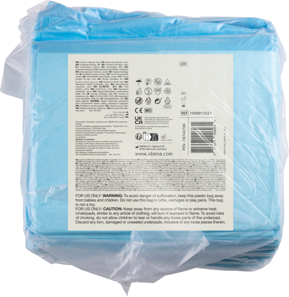 Disposable Incontinence Bed pads 40x60cm per 25 ABENA 6 ply Tissue Underpads