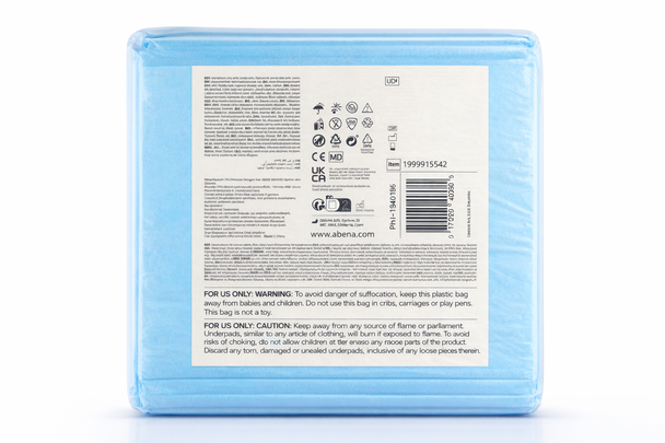 Disposable Incontinence Bed pads 40x60cm per 25 ABENA 6 ply Tissue Underpads