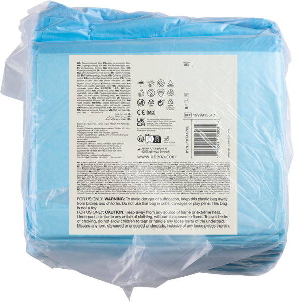 Disposable Incontinence Bed pads 40x60cm per 100 ABENA 6 ply Tissue Underpads