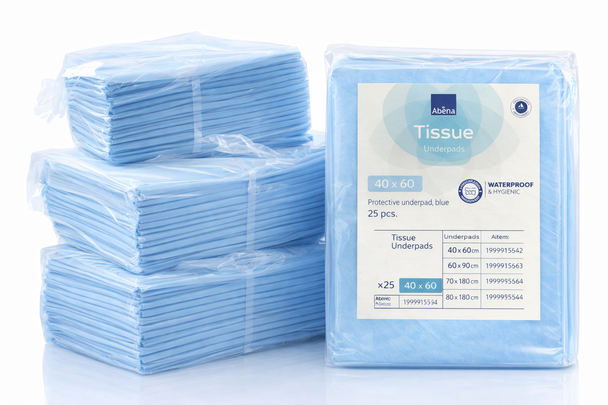 Disposable Incontinence Bed pads 40x60cm per 100 ABENA 6 ply Tissue Underpads