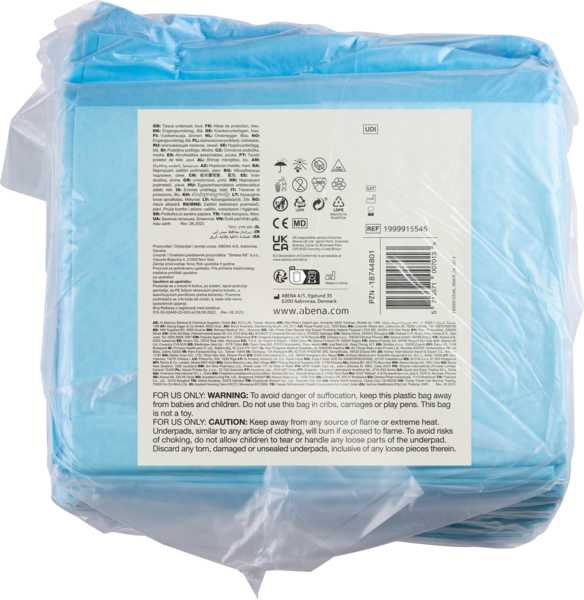 Disposable Incontinence Bed pads 60x60cm per 100 ABENA 6 ply Tissue Underpads