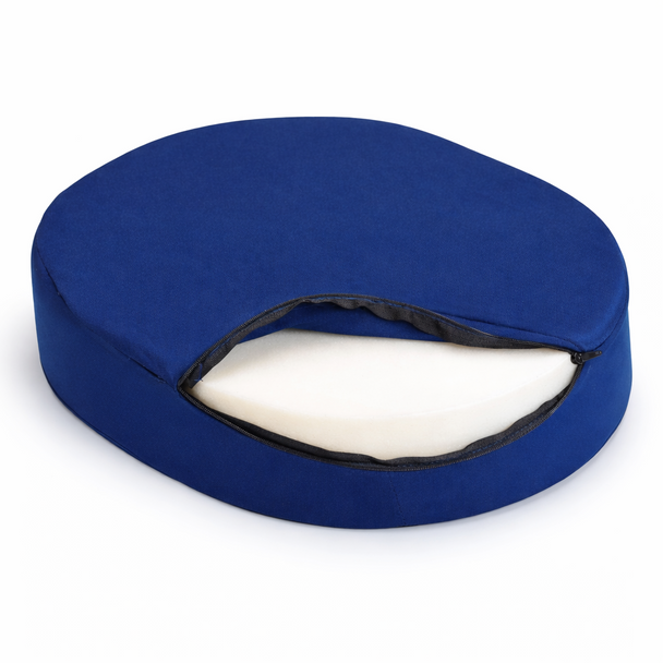 Drive Donut Oval Firm Foam Ring Cushion with Cut Out and Removeable Cover