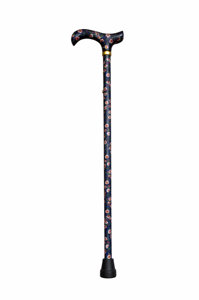 Floral Folding Walking Stick Cane Height Adjustable in William Morris