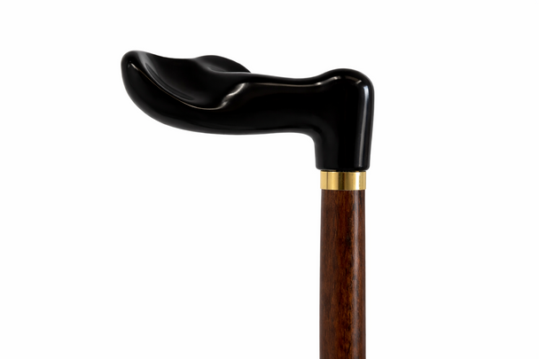 Ergonomic Handle Anatomic Right Hand Beech Wooden Shaft Walking Stick