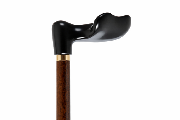 Ergonomic Handle Anatomic Right Hand Beech Wooden Shaft Walking Stick