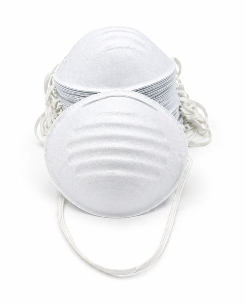 Dust Masks With Elasticated Ear Loops and Adjustable Nose Clip
