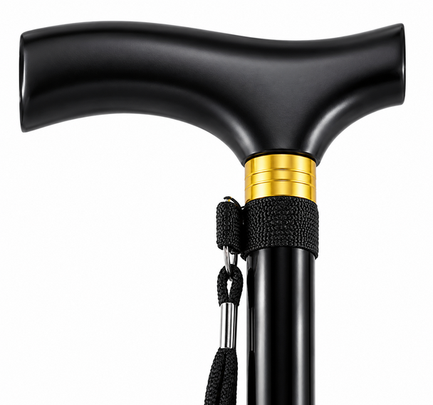 Walking Stick Height Adjustable Extendable with Wooden Handle