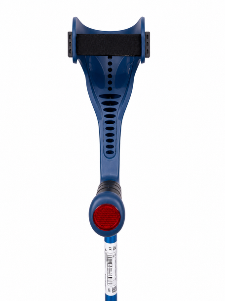Pair of Blue Forearm Crutches Height Adjustable Lightweight with Strap