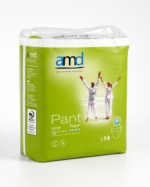 AMD Disposable Pull Up Pants Adult Diapers Large Super Nappies Per 14