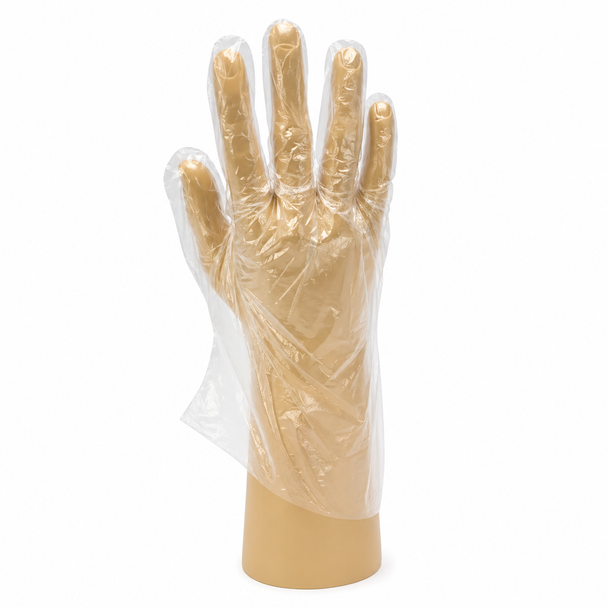 Disposable Polythene Gloves per 100 Large clear