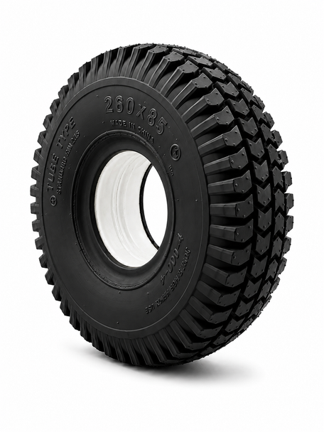 Pair of 3.00-4 (260x85) (300x4) Black Solid Block Innova Mobility Scooter Tyres