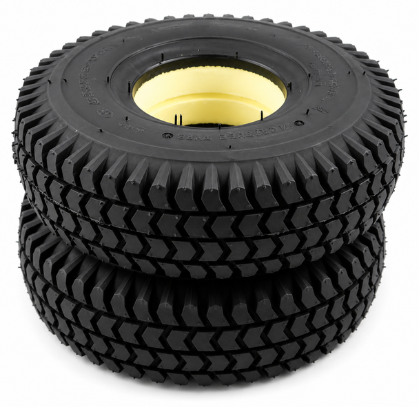 Pair of 3.00-4 (260x85) (300x4) Black Solid Block Innova Mobility Scooter Tyres