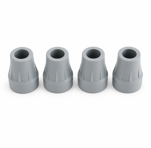 4 of 18mm Grey Cooopers Ferrules Crutch tip Stick Frame Ends 11/16"