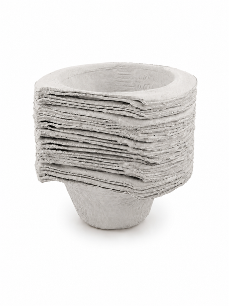 25 Disposable Cardboard Pulp Dish Bowls Hospital Style With Graduation Marks 1L
