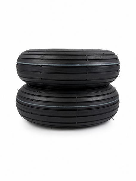 Set of Four Black Solid Innova 3.00-4 Mobility Scooter Tyres (2 Block 2 Rib Tread) (300x4) (260x85)