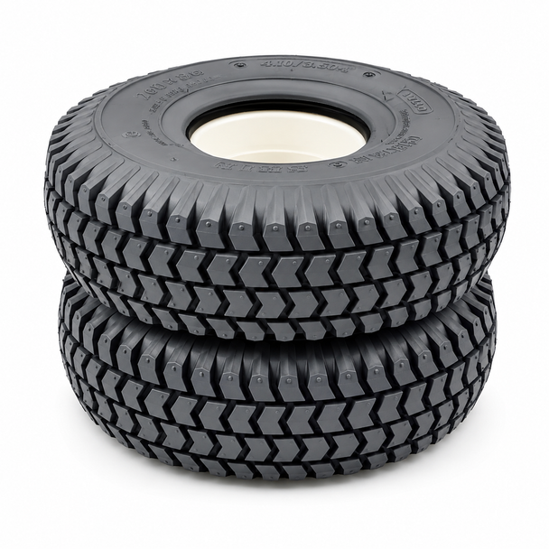 Pair 260x85 3.00-4 Solid Grey Block Mobility Scooter Tyres