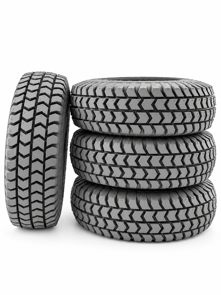 Grey Solid Mobility Scooter Tyre 260x85 3.00-4 300x4 Block Tread Set of 4