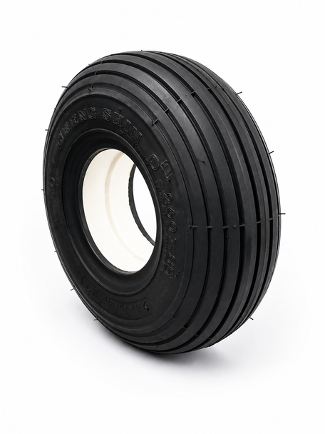Pair of Solid Rib Tread 3.00-4 (260x85) (300x4) Black Mobility Scooter Tyres