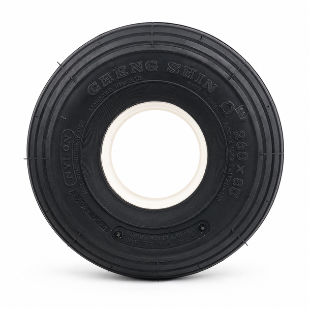 One Solid Rib Tread 3.00-4 (260x85) (300x4) Black Mobility Scooter Tyre