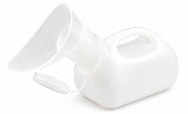 Unisex Urinal 1000ml Capacity Urine Bottle With Detachable Spout for Male and Female Use