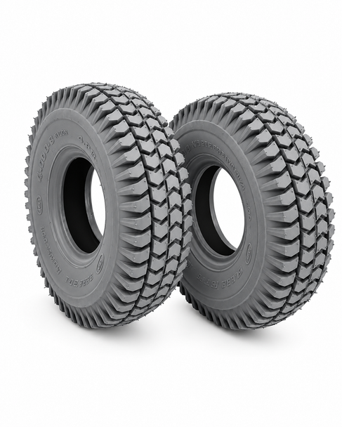 Set of 4 Grey Tyres for Sapphire 2 (2 x 3.00-4)( 2 x 2.80/2.50-4) Cheng Shin
