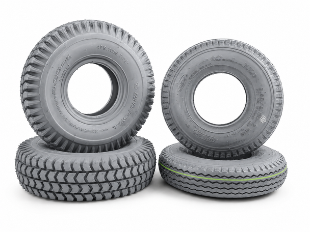 Set of 4 Grey Tyres for Sapphire 2 (2 x 3.00-4)( 2 x 2.80/2.50-4) Cheng Shin