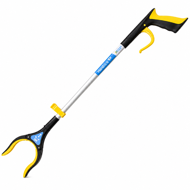 Deluxe Long Handy Reacher Adjustable Head Litter Picker Helping Hand 32"
