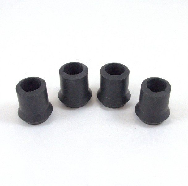 22mm Black Coopers Ferrule Walking Stick Crutch Tip Rubber End Replacement per 4