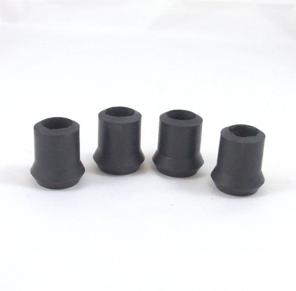 22mm Black Coopers Ferrule Walking Stick Crutch Tip Rubber End Replacement per 4
