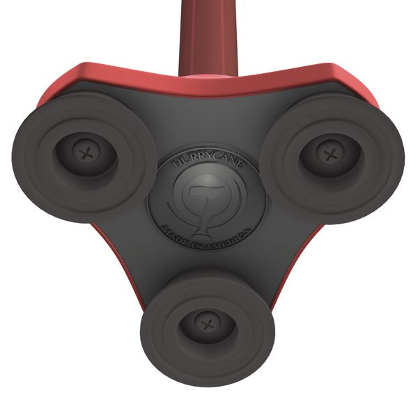 HurryCane Road Runner Red Freedom Edition Pivoting Tripod Base Adjustable Height Walking Stick Cane  