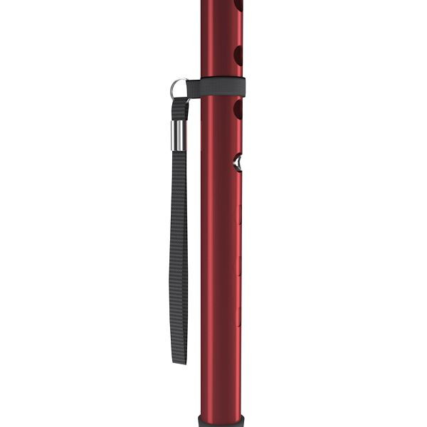 HurryCane Road Runner Red Freedom Edition Pivoting Tripod Base Adjustable Height Walking Stick Cane  
