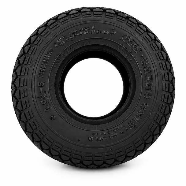 330x100 400x5 Black Block Tread Mobility Scooter Tyre 4.00-5 Diamond pattern