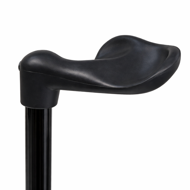 Aidapt Black Ergo Right Handed Palm Grip Ergonomic Height Adjustable Walking Stick Cane