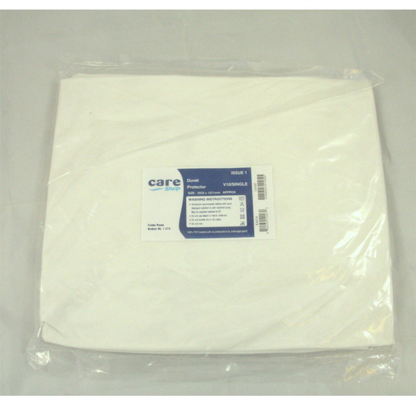 Single Bed Plastic PVC Heavy Duty Water Proof Duvet Bedding Protector Cover Incontinence Protection V10SINGLE Verna Care Shop Nursing Aids