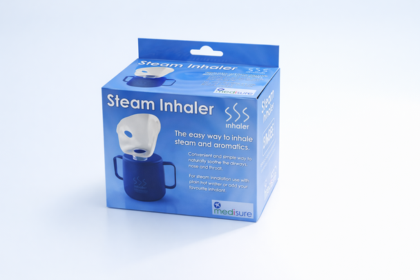 Portable Two Handled Steam Inhaler Inhalation Cup with Mask Section to clear Sinuses