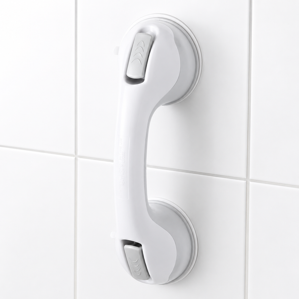Drive 12'' (30cm) Suction Cup Grab Bar White Wall Hand Rail