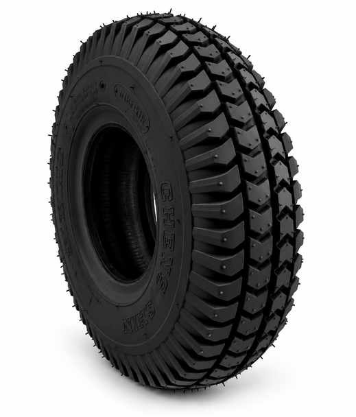 Pair of 3.00-4 (260x85)(300x4) Black Block Tread Pneumatic Mobility Scooter Tyres