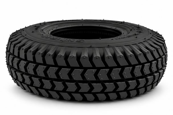 Pair of 3.00-4 (260x85)(300x4) Black Block Tread Pneumatic Mobility Scooter Tyres