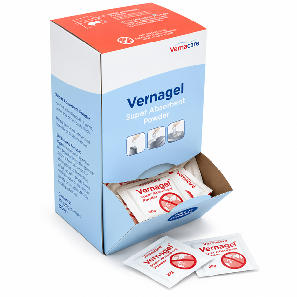 10 Sachets NEW STYLE Verna Gel Super Absorbent Powder Soak up Liquids