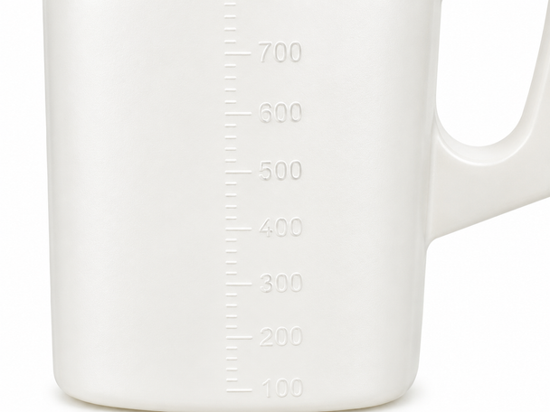 Medisure Male Urine Urinal Bottle with White Lid and Graduation Measurements 1000ml