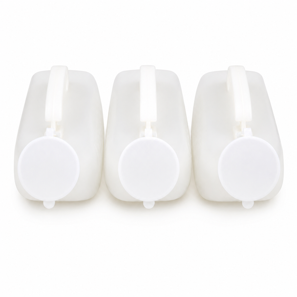 3 x Medisure Male Portable Urine Urinal Bottle with White Lid and Graduating Measurements 1000ml