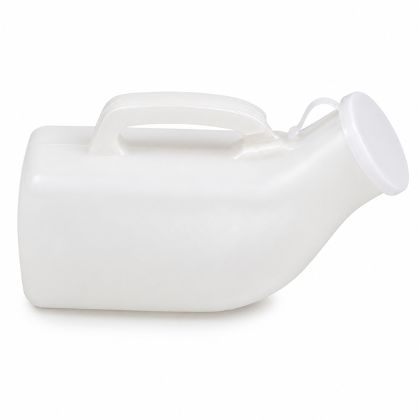 5 x Medisure Male Urine Bottle with White Lid and Measurements 1000ml Capacity