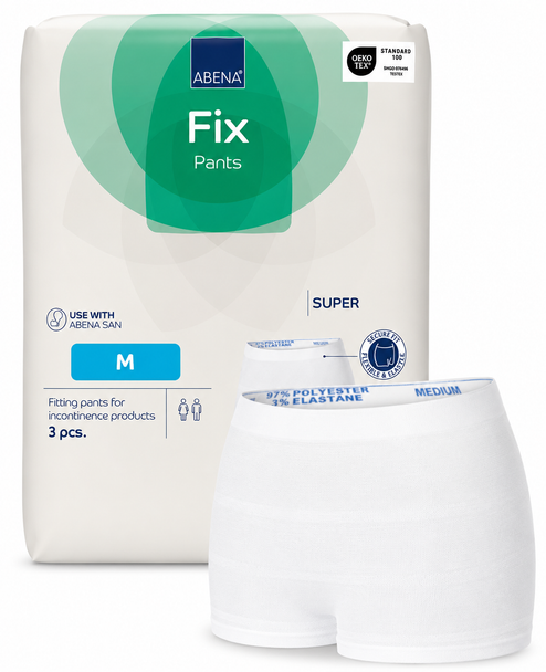 3 Pairs of Medium Abri-Fix Pants Super Hip Size 80-120cm For Fixing Incontinence Pads