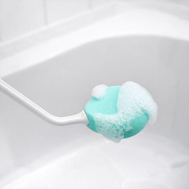 Long Handled round Bath shower sponge mobility aid