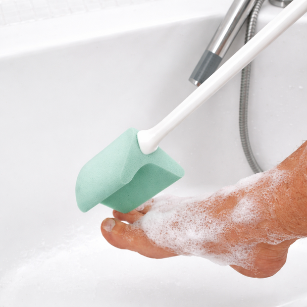 Long Handled Toe Washer Bath sponge Foot Cleaner