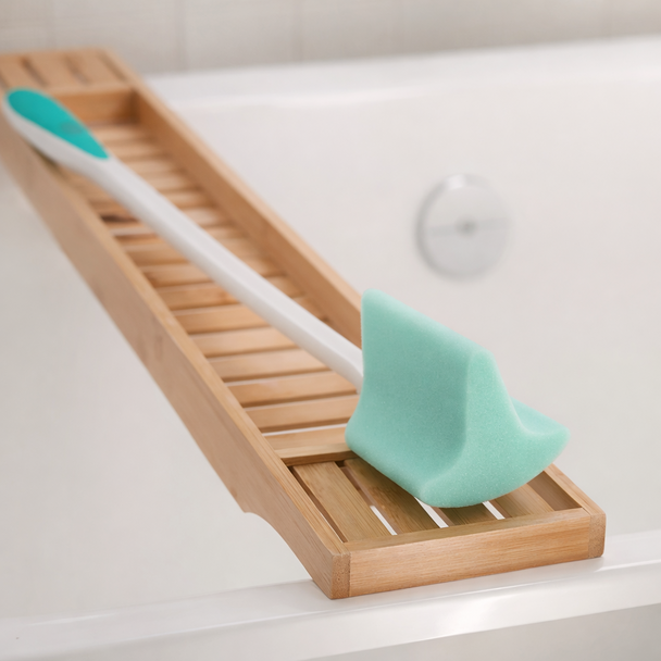 Long Handled Toe Washer Bath sponge Foot Cleaner